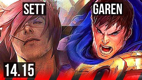 SETT Vs GAREN TOP 9 Solo Kills Godlike 500 Games EUNE Diamond