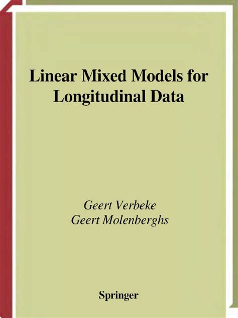 Linear Mixed Models For Longitudinal Data Pdf