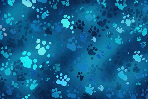 Paw print pattern backgrounds blue. | Free Photo Illustration - rawpixel