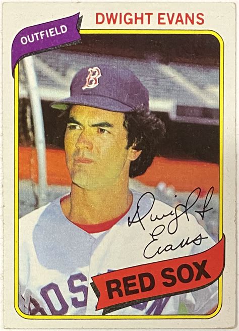 Dwight Evans 1980 Topps Boston Red Sox Baseball Card - KBK Sports