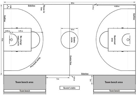 Fiba Court Markings And Basketball Equipment Specifications