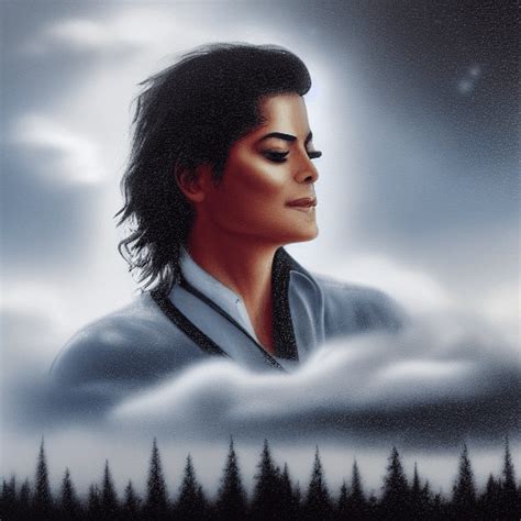 Michael Jackson in the Clouds · Creative Fabrica