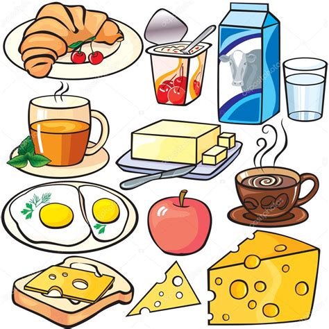 Breakfast Icons Set Stock Vector Image By Pinkkoala