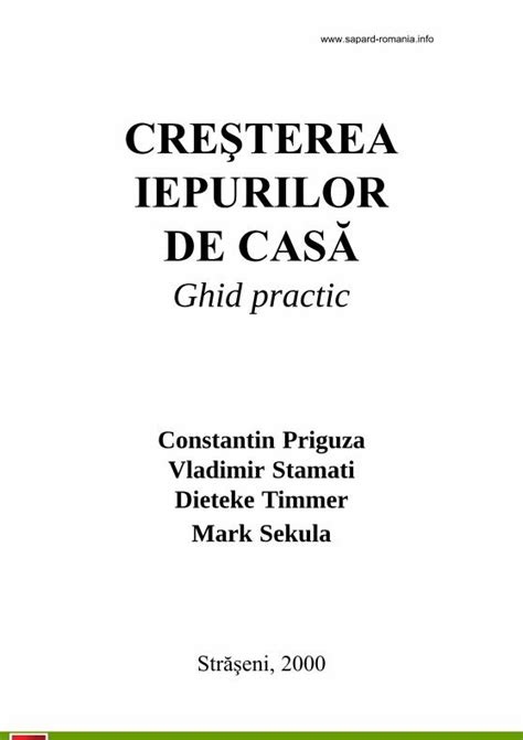 Pdf Creterea Iepurilor De Cas Pdf File Introducere Mul I