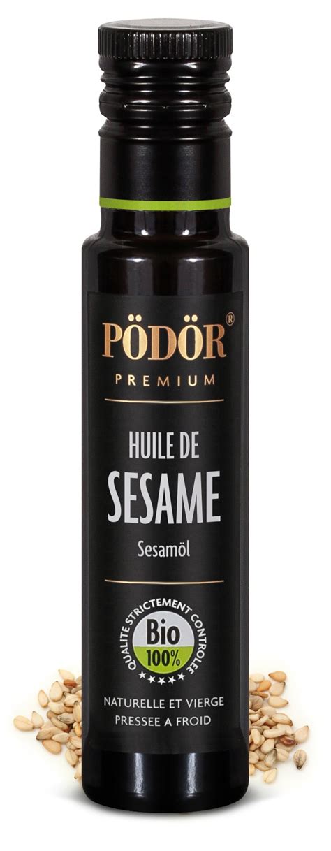 Huile de sésame bio pressée à froid Pödör Premium huiles pressées à