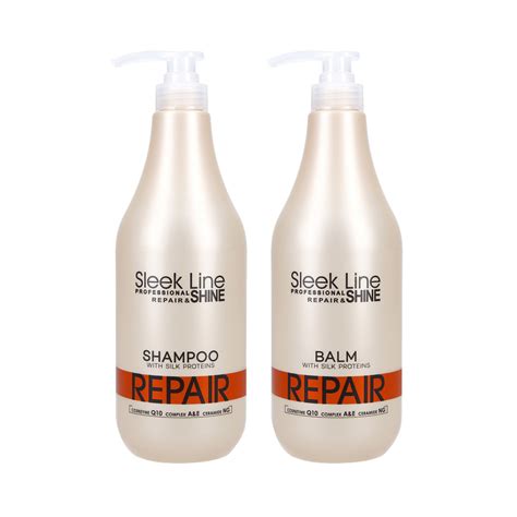 Stapiz Sleek Line Repair Set Shampoo 1000 Ml Balm 1000 Ml Nordic