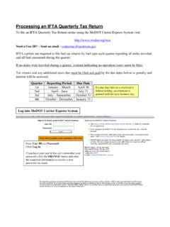 Processing An Ifta Quarterly Tax Return Processing An Ifta Quarterly