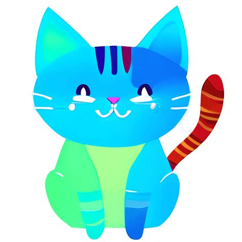 Rainbow Cartoon Cat Happy Graphic · Creative Fabrica