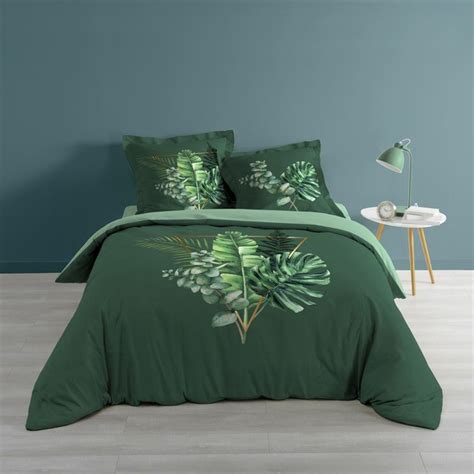 Parure Housse De Couette Collection Green Tropic Vert Douceur D