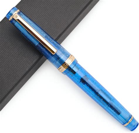 Amazon Jinhao Fountain Pen Transparent Fluorescent Blue Fine