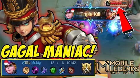 GAGAL MANIAC GAMEPLAY TOP GLOBAL HARLEY 2021 BUILD DAN EMBLEM HARLEY