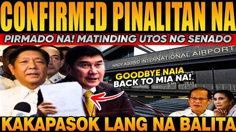 KAKAPASOK LANG GRABE PBBM NlLUSOB Ang NAIA SEN TULFO YAP UMAKSYON AGAD