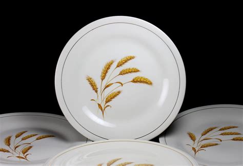 Edwin Knowles Dinner Plates Golden Wheat Set Of 4