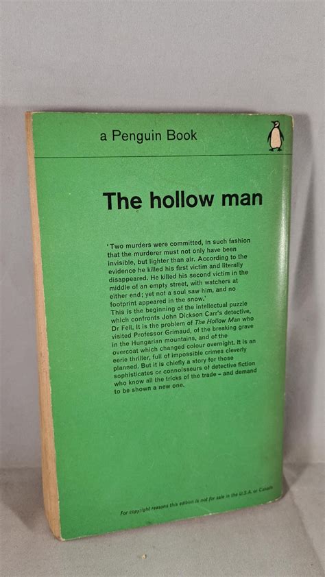 John Dickson Carr The Hollow Man Penguin Crime 1963 Paperbacks Richard Dalbys Library