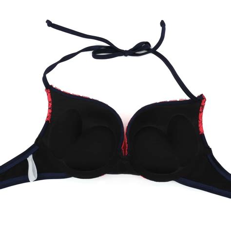 Red Navy Lace Bikini Swimsuit With Brazilian Cut Scrunch Butt SheIn Sheinside