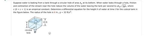 Solved Suppose That A Large Mixing Tank Initially Holds Chegg