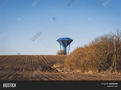 Blue Water Tower Om Image And Photo Free Trial Bigstock