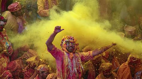 Historical Town Barsana Celebrates Laddu Holi