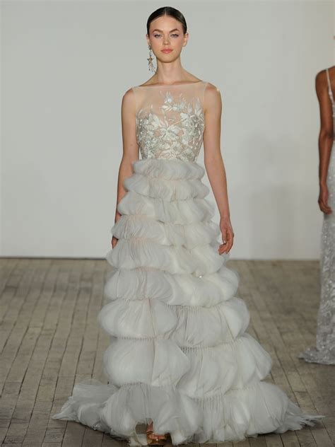 See Lazaro Wedding Dresses From Bridal Fashion Week Lace Wedding