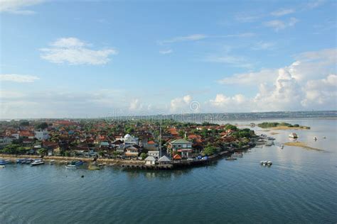 Benoa Harbour With Mount Agung In The Background Stock Photo - Image of ...