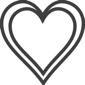 Double Heart Outline Clip Art at Clker.com - vector clip art online ...