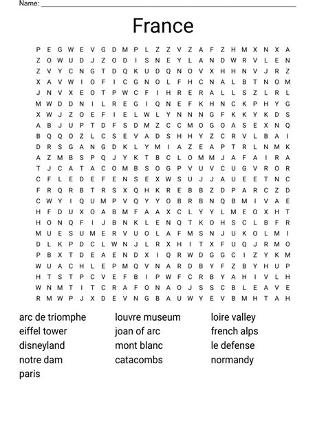 About Paris Word Search WordMint