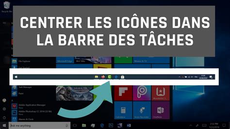 Centrer les icônes dans la barre des taches de Windows 10 YouTube