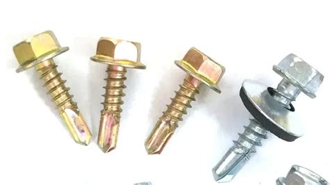 Indent Hex Washer Head Self Drilling Screw With Rubber Washer Roofing