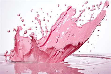 Premium AI Image | Pink nail polish spill in high resolution on white ...