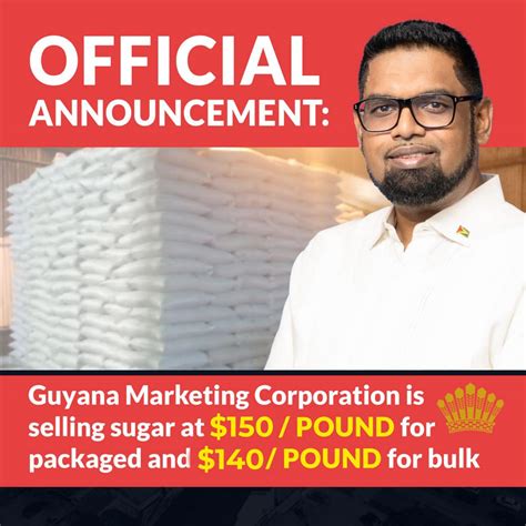 GMC To Sell Sugar To Avoid Price Gouging President Stabroek News