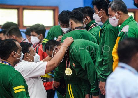 JAWA TIMUR RAIH EMAS SEPAK TAKRAW GANDA PUTRA PON PAPUA ANTARA Foto