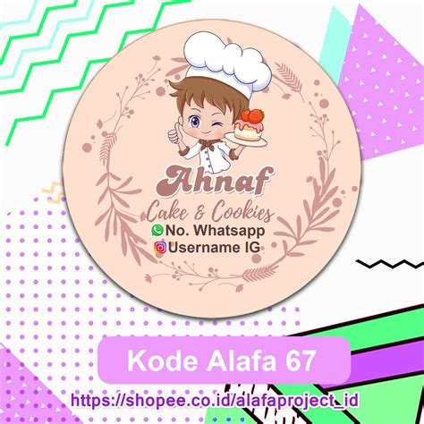 Jual Alafaproject 061 069 Stiker Produk Kemasan Makanan Stiker Label