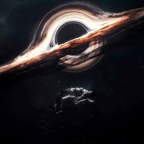 Gargantua Black Hole Wallpaper 4K Astronaut Interstellar Cosmos