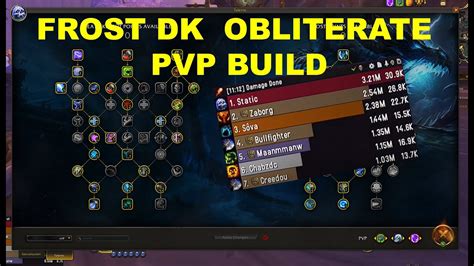 Frost Dk Pvp Obliterate Build World Of Warcraft Dragonflight Youtube