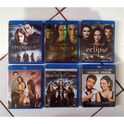 Kit Filmes Blu Ray Crep Sculo Lua Nova Eclipse Amanhecer Branca