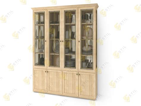 Купить шкаф-сервант для посуды Витраж 8В от производителя фабрики Стиль