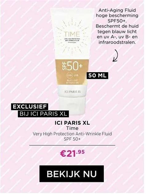 Ici Paris Xl Time Very High Protection Anti Wrinkle Fluid Spf