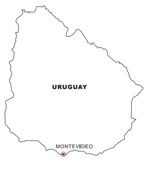 Mapa De Uruguay Con Nombres Departamentos Y Capitales Para Descargar