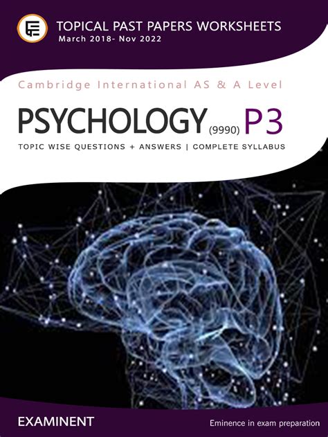 AS A Level Psychology Topical Past Papers 9990 2025