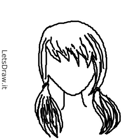 How To Draw Pigtails I Wnomwam Png Letsdrawit