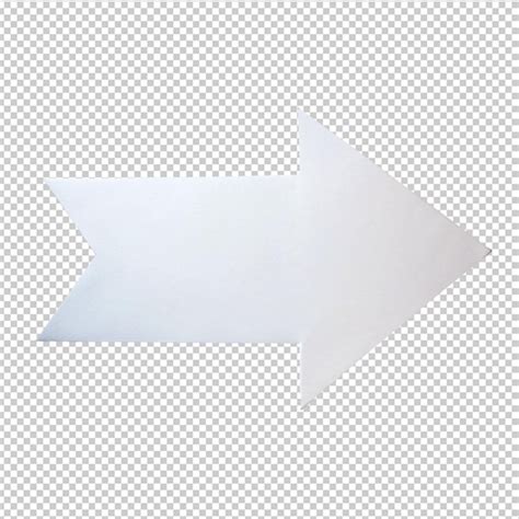 Flecha De Papel Branco Em Fundo Transparente PSD Premium