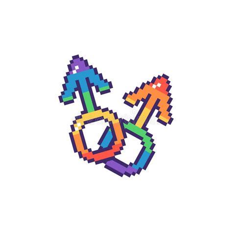 Gay Symbol In Rainbow Colors Stock Vector Illustration Of Arrow S