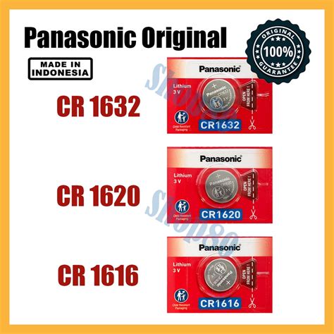 Jual Panasonic CR 1616 1620 1632 Original Lithium 3V Baterai Battery