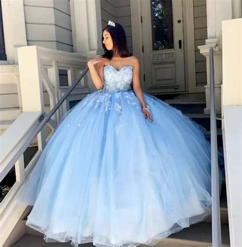 Vestidos De Quinceanera Azul Cielo