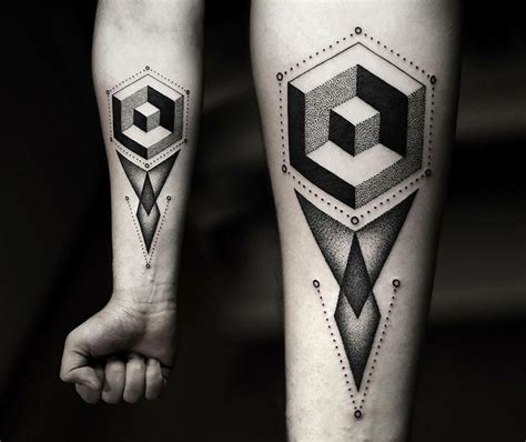 Adorable simple geometric arm tattoo