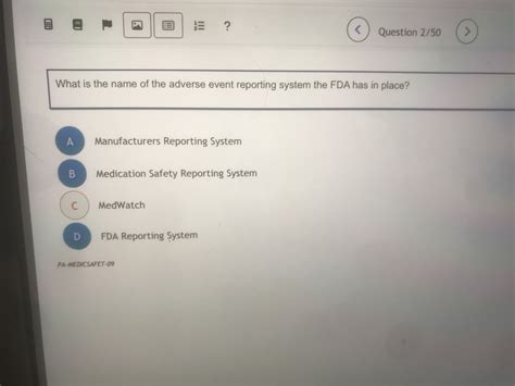 Solved What is the name of the adverse event reporting | Chegg.com