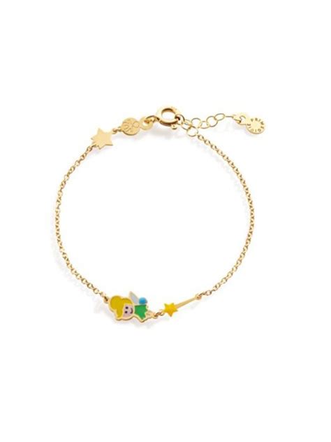 BRACCIALE BIMBA FIABE ORO GIALLO ISPIRATO A CAMPANELLINO LE BEBÈ