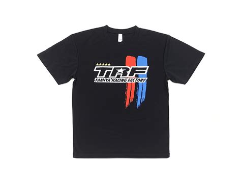 タミヤオリジナルグッズ タミヤレーシングファクトリー ドライtシャツ ストライプaタイプ ブラック L タミヤ