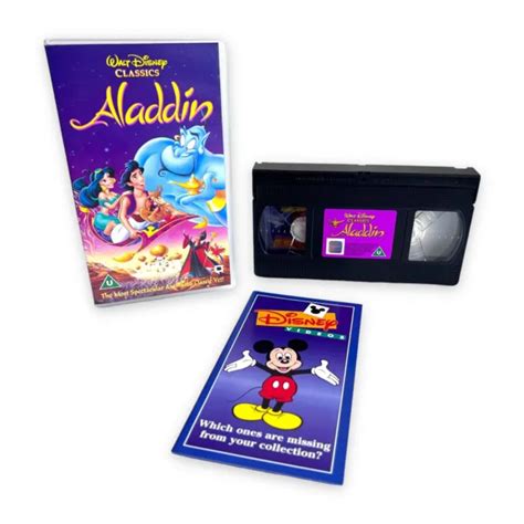 Walt Disney Classics Aladdin Pal Vhs Video Tape Available Retro The