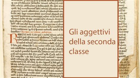 Aggettivi Della Seconda Classe Youtube